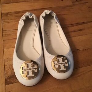 Tory Burch ballerina flats -white